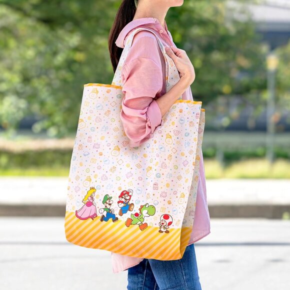 Super Mario Reusable Tote Eco Bag Nintendo Tokyo Gift Wrapping Japan Wrap - Picture 2 of 5